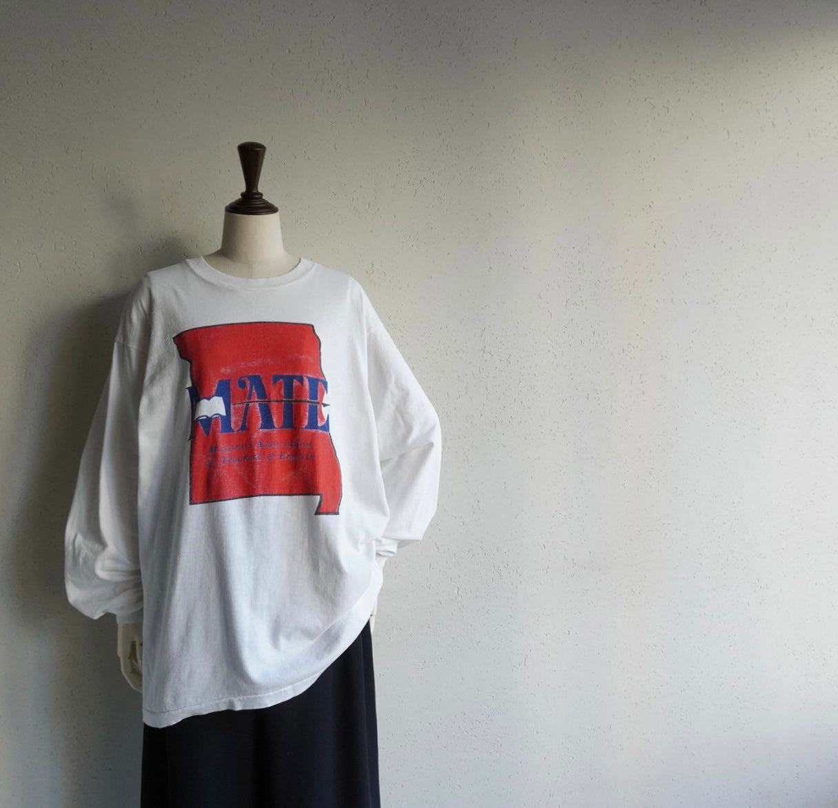 90s Printed Long T-shirt Made in USA