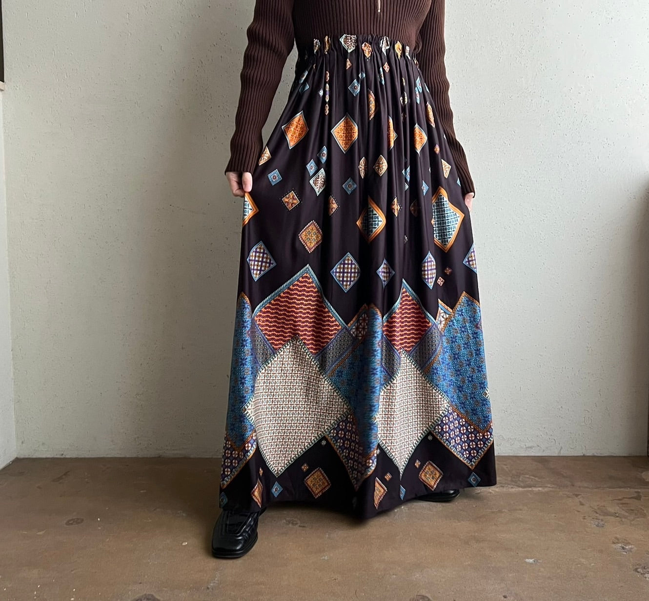 70s Printed Skirt