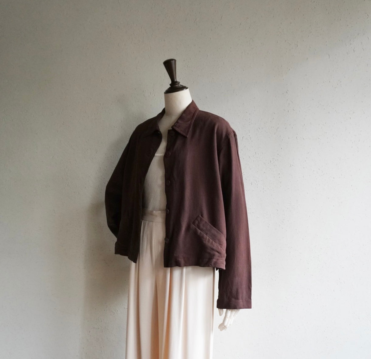 90s Silk Brown Shirt