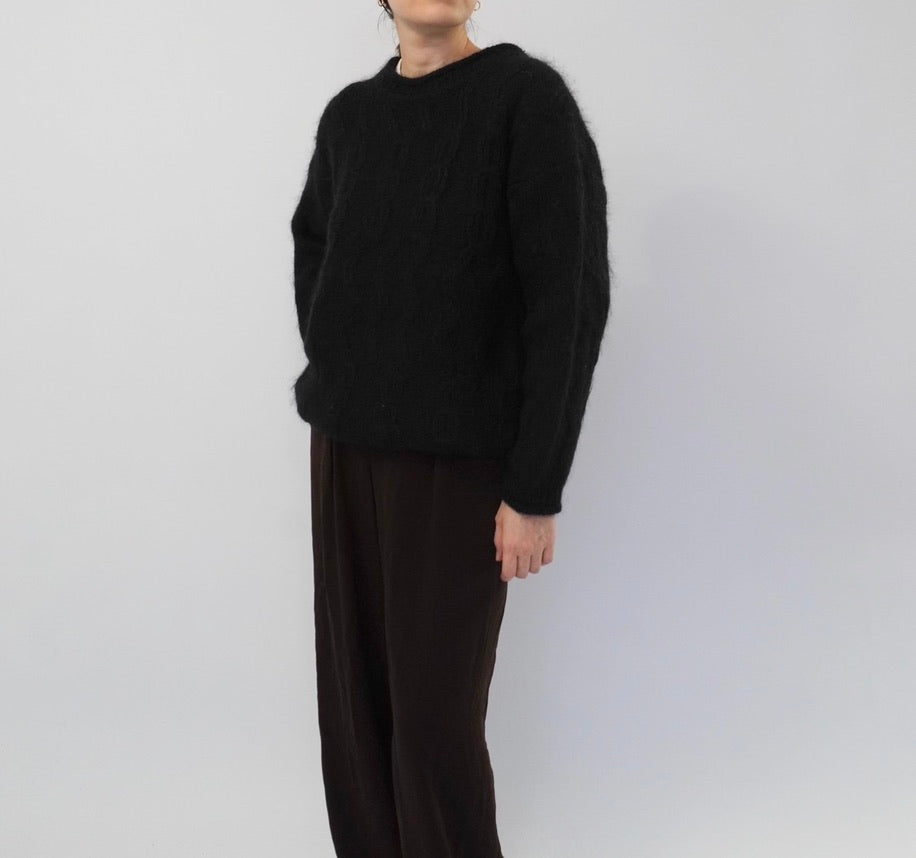 90s Black Mohair Knit