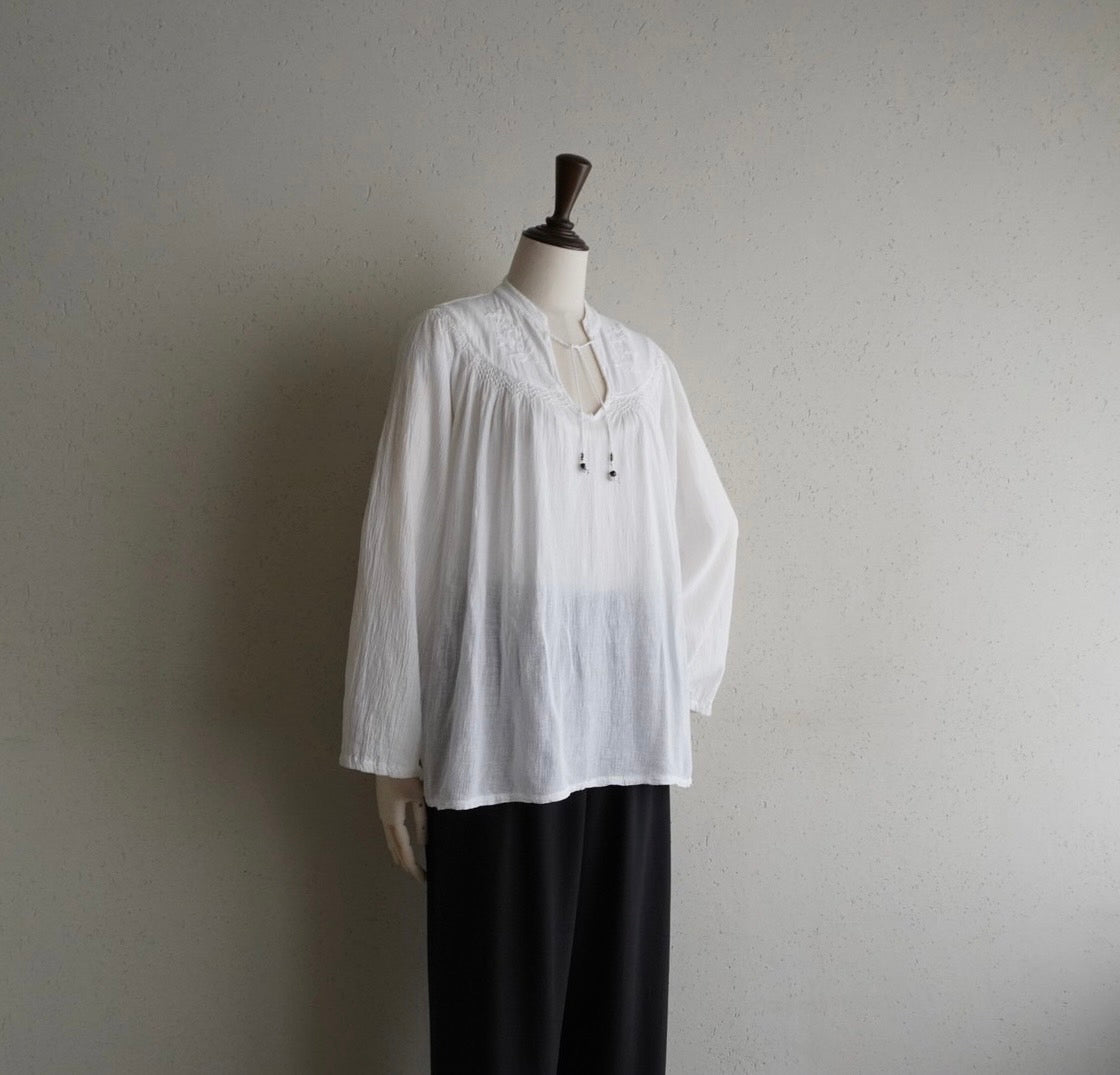 70s Cotton Embroidery Tunic