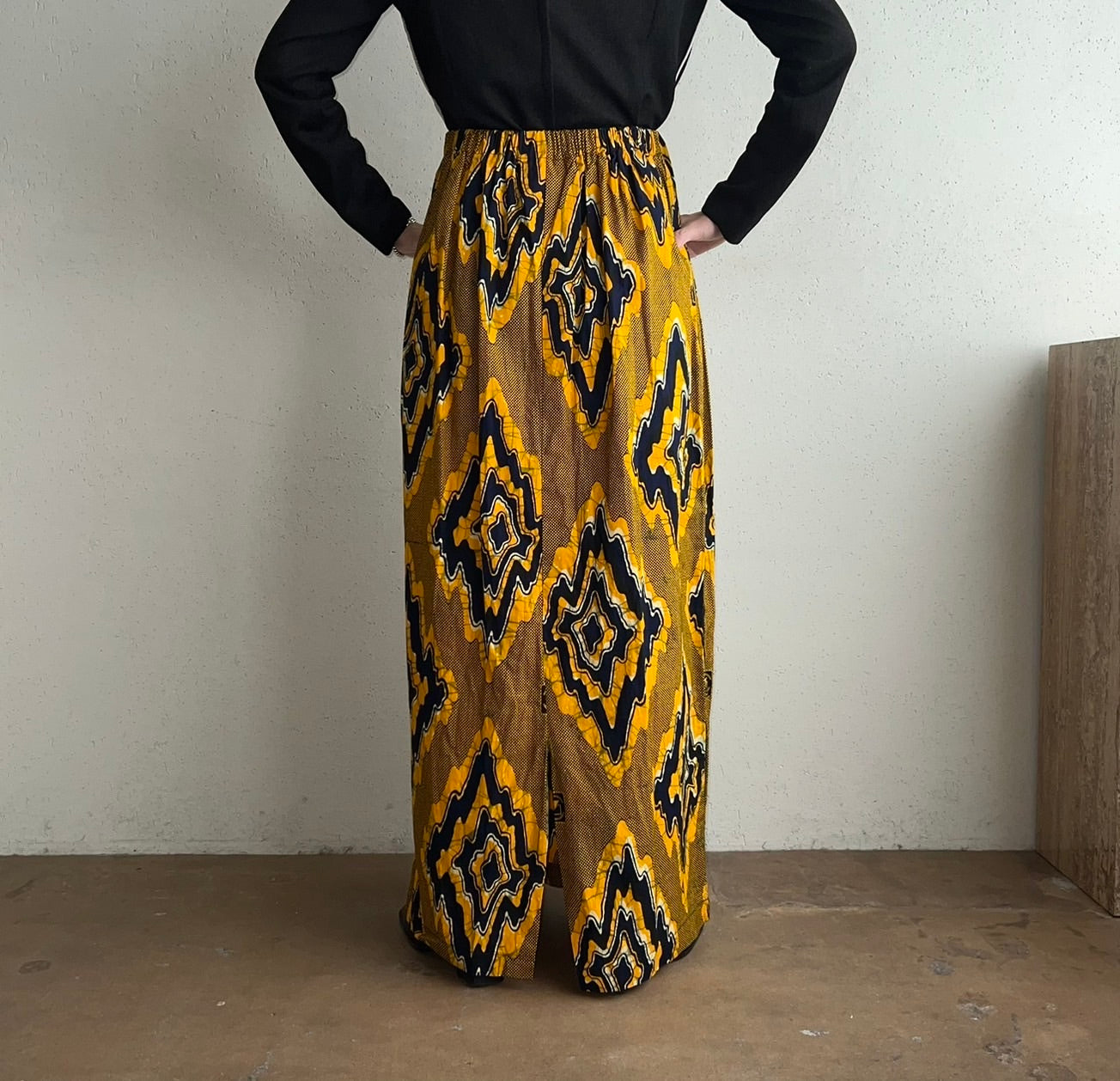 70s Printed Maxi Skirt