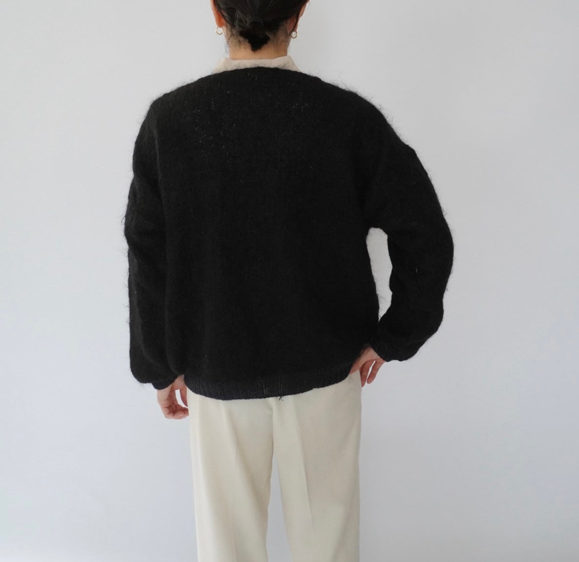 80s Black Mohair Knit
