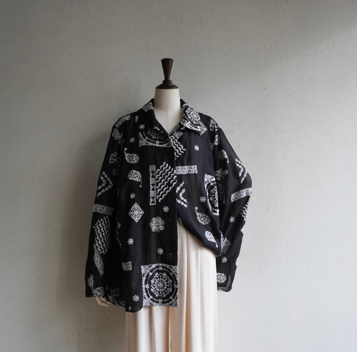 Embroidery Sheer Shirt