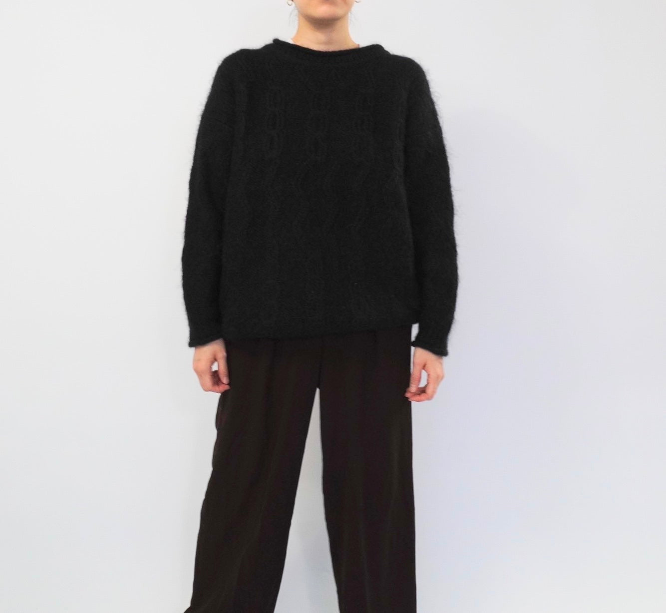 90s Black Mohair Knit