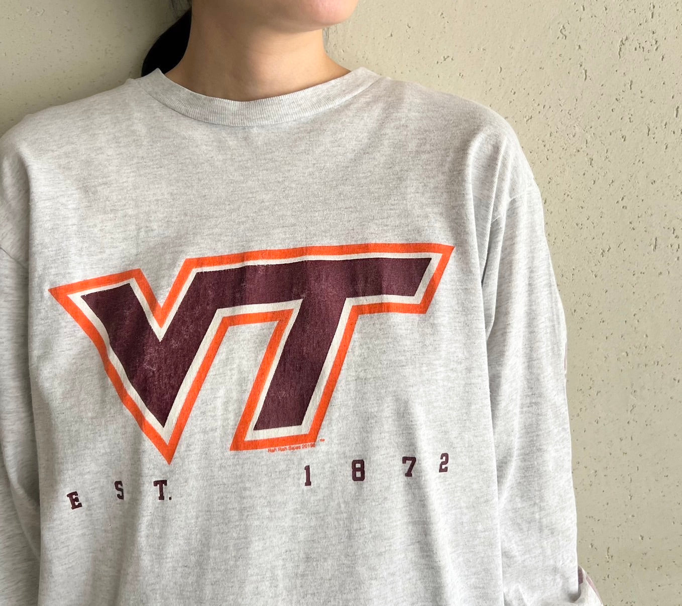 90s Printed Long Sleeves T-shirt Made in USA