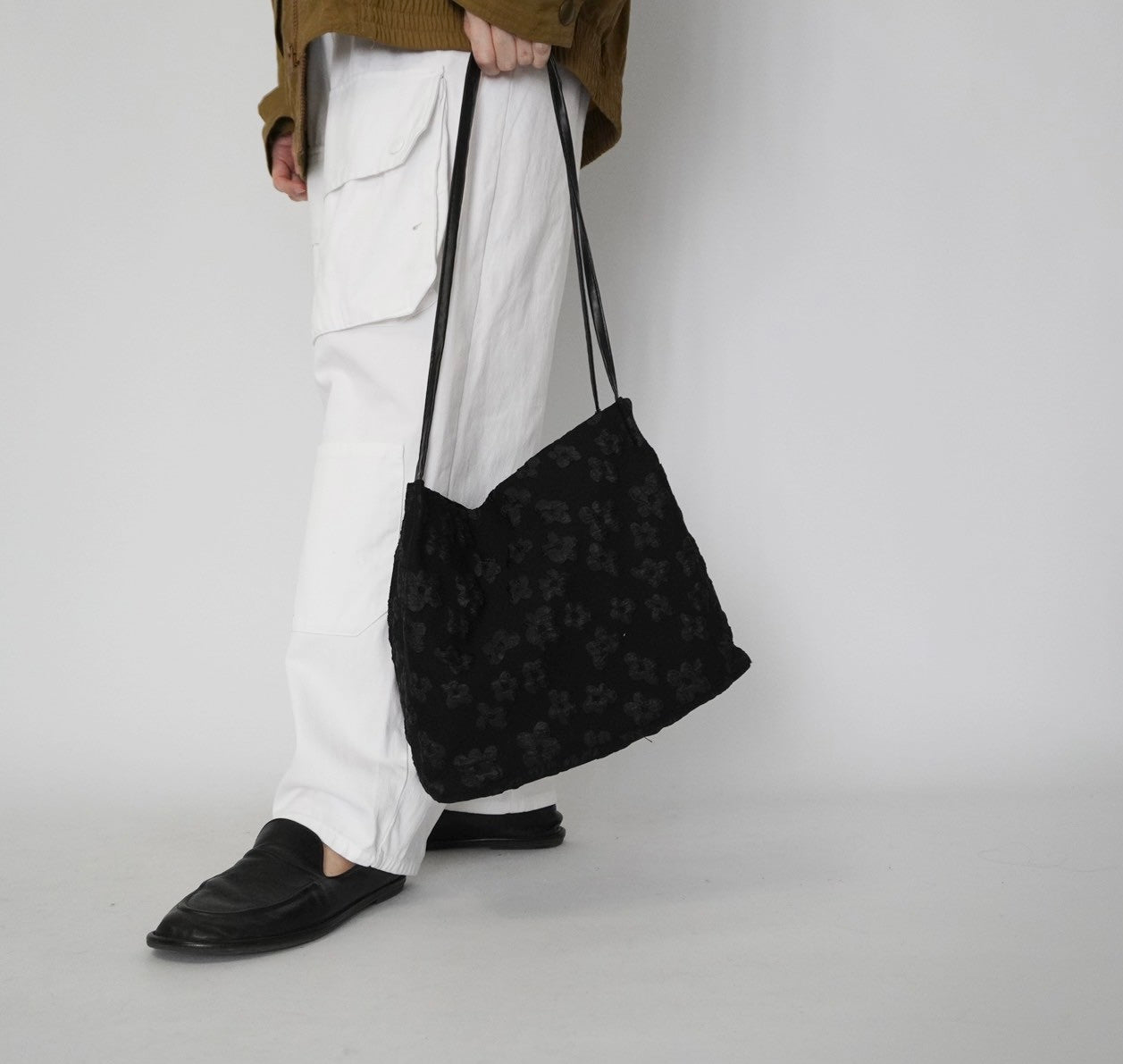 Black Flower Design Bag