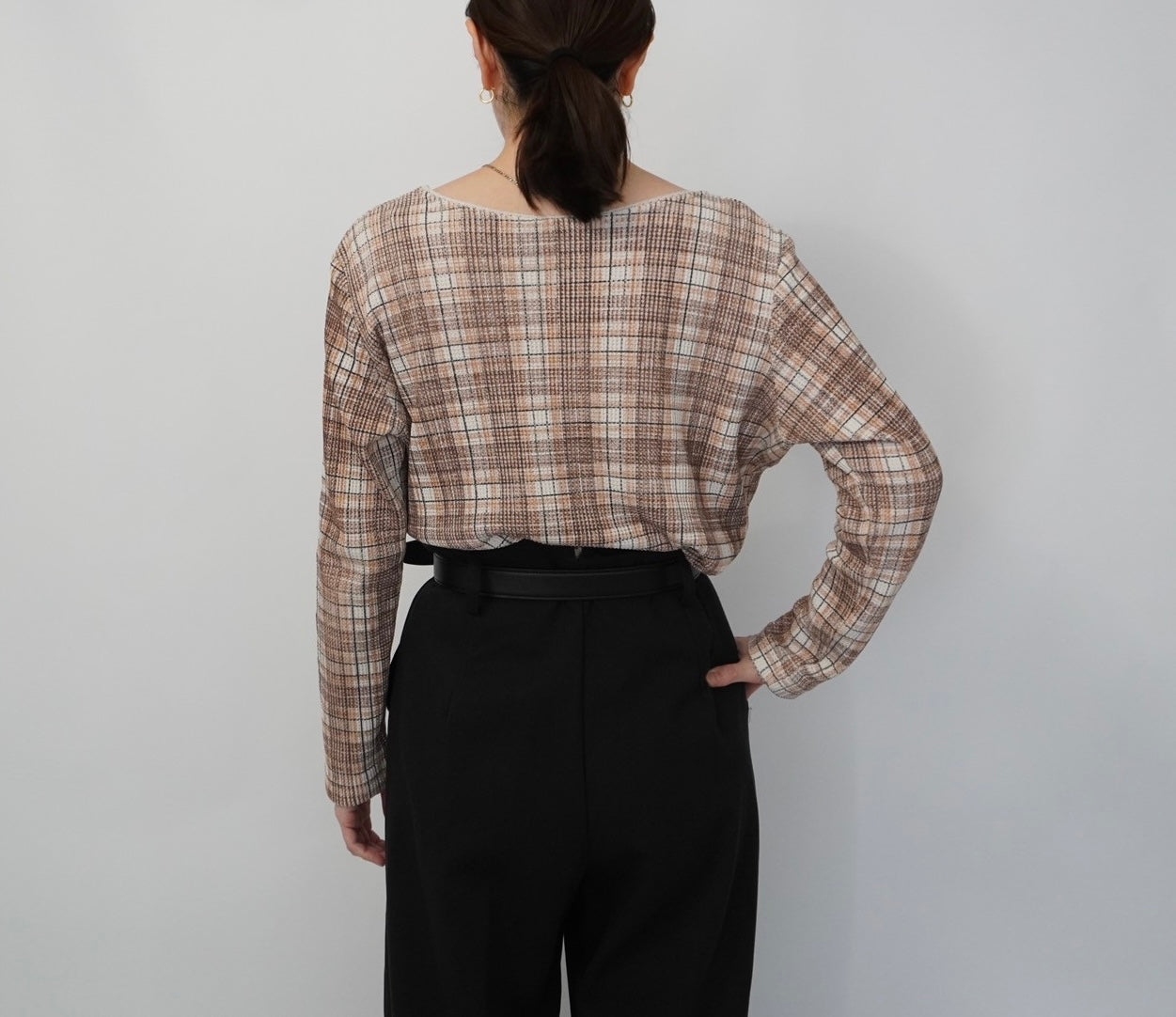 90s Plaid Top Made in USA