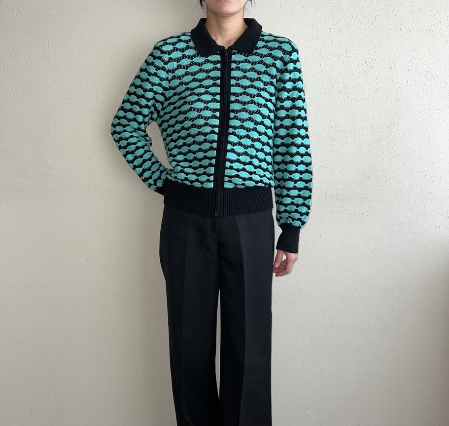 90s Zip Knit Top