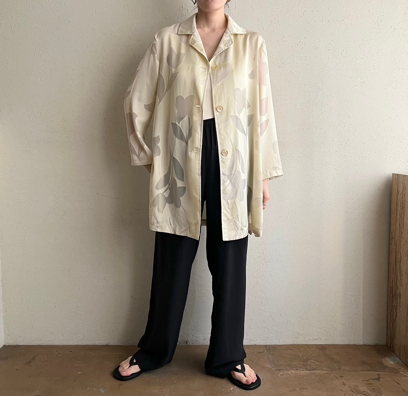 90s Sheer Shirt Jacket Made in Italy