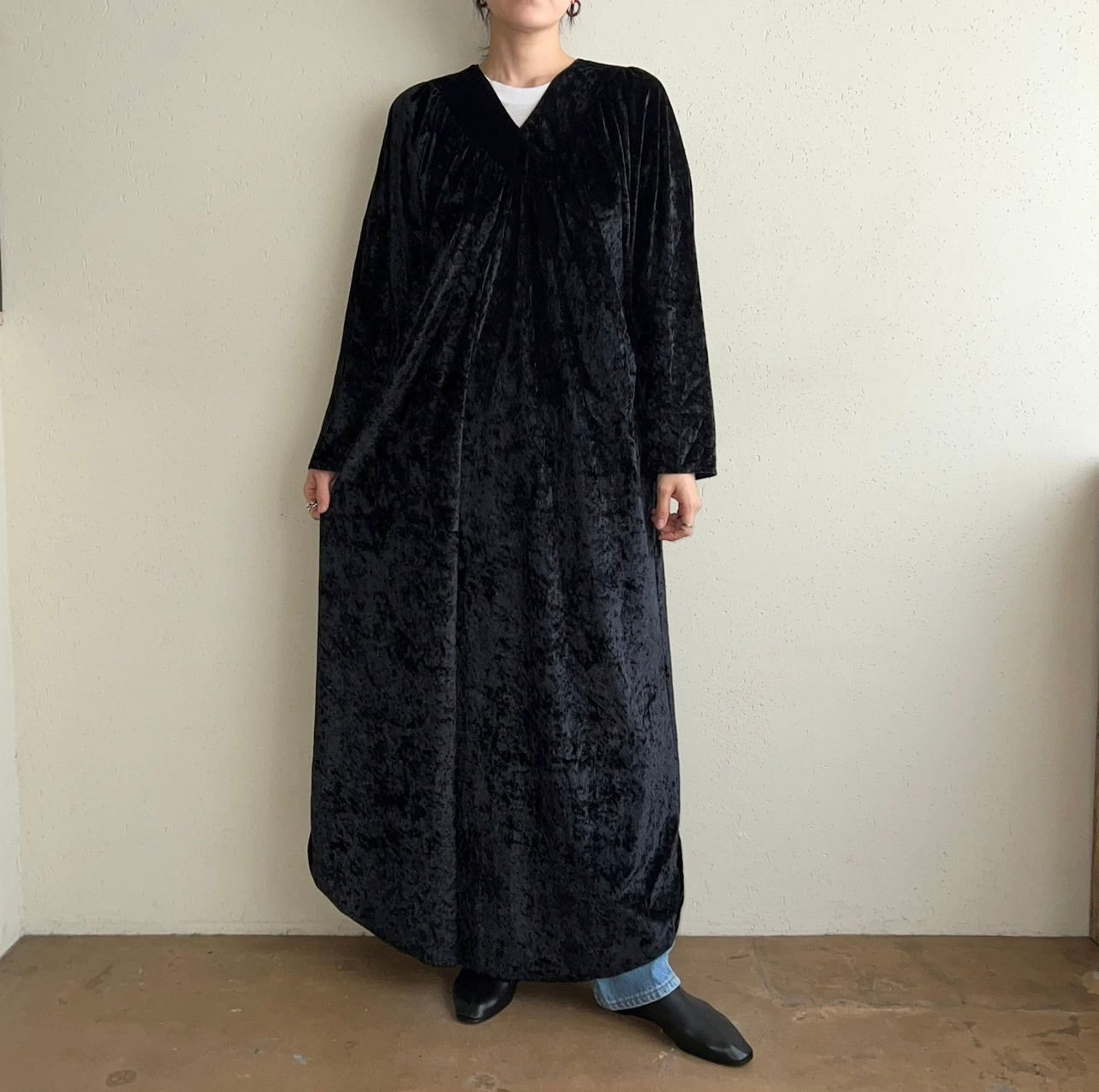 90s EURO Velour Dress
