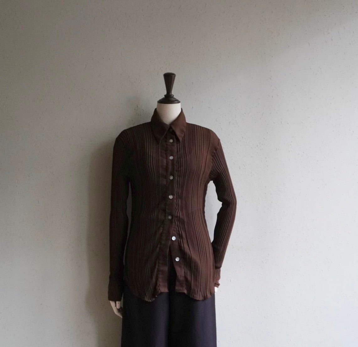 90s Pleated Design Shirt