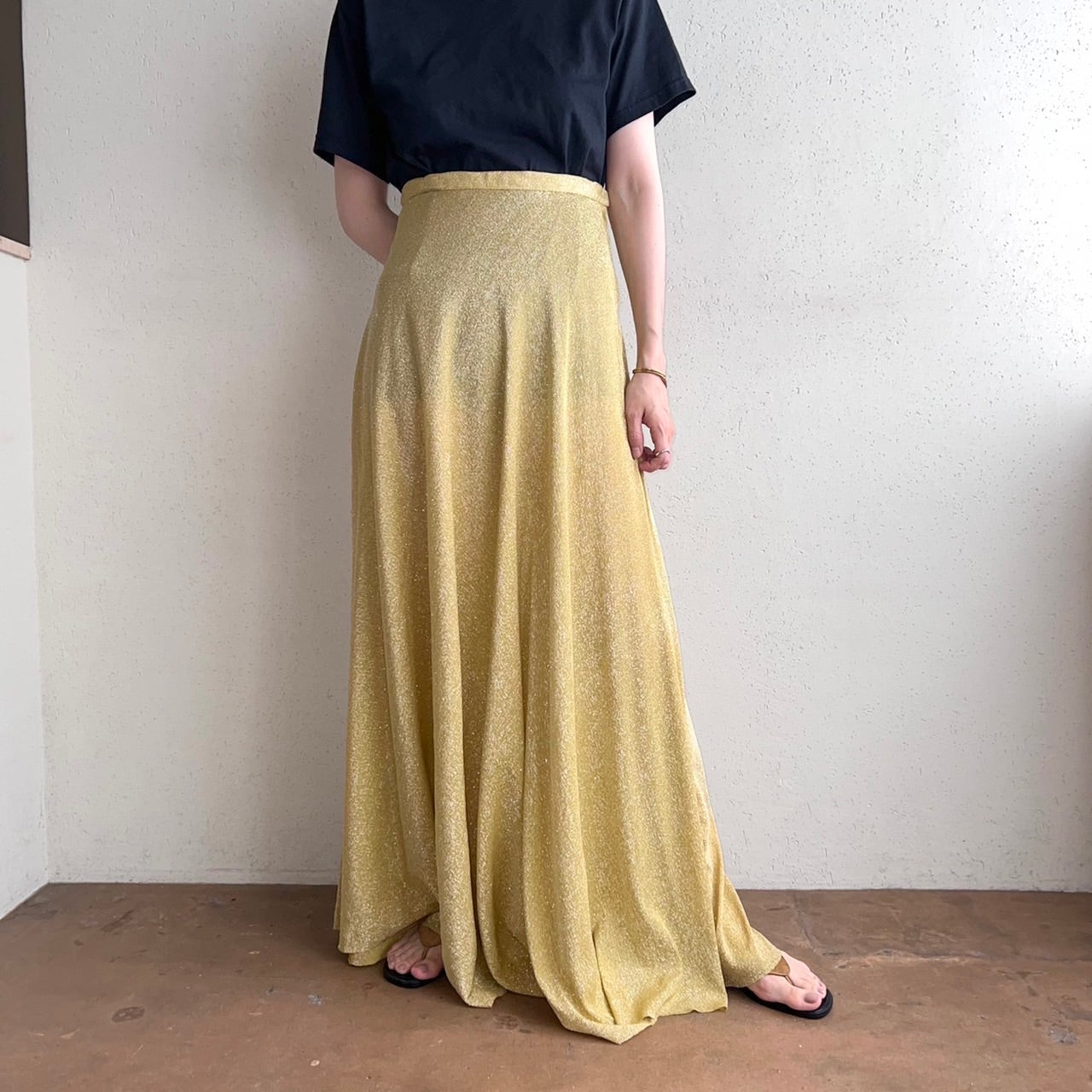 70s Glitter Maxi Skirt