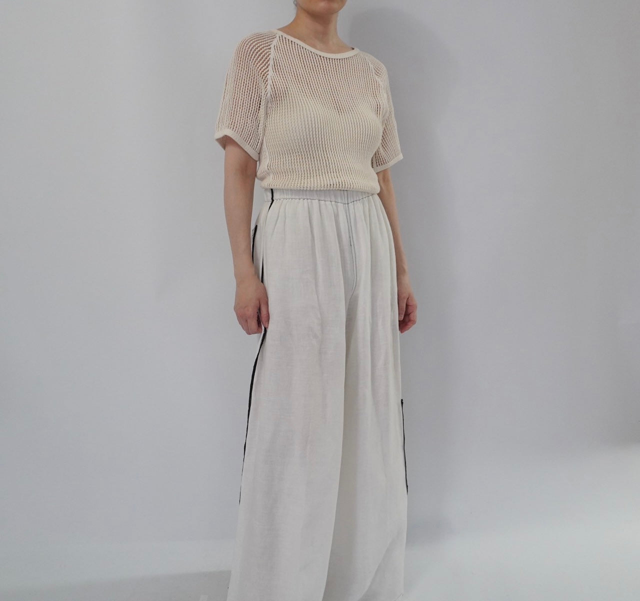 90s Linen Wide Pants