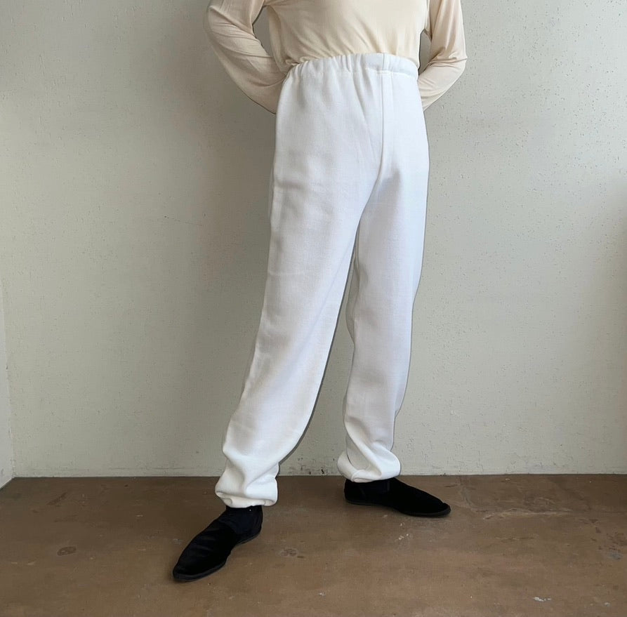 80s White Sweater Pants Made in USA
