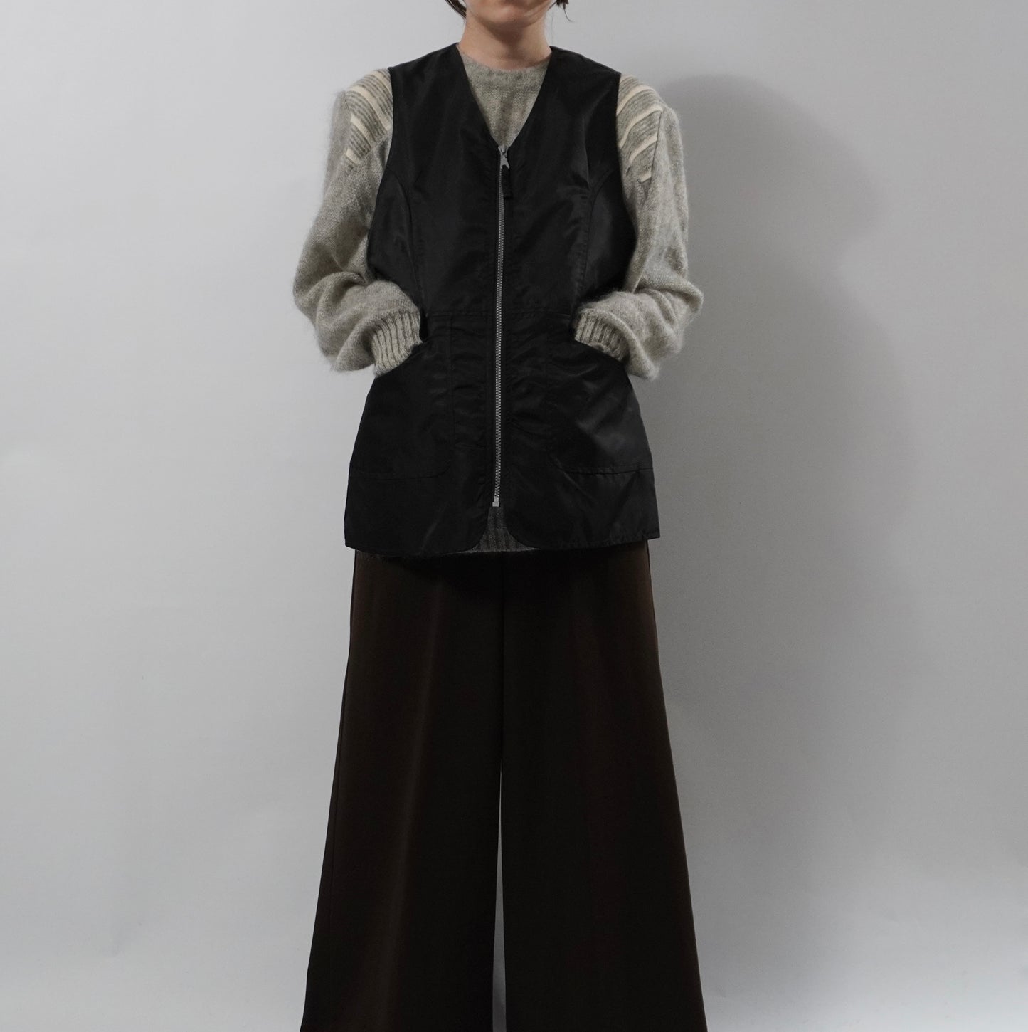 90s EURO Black Nylon Vest
