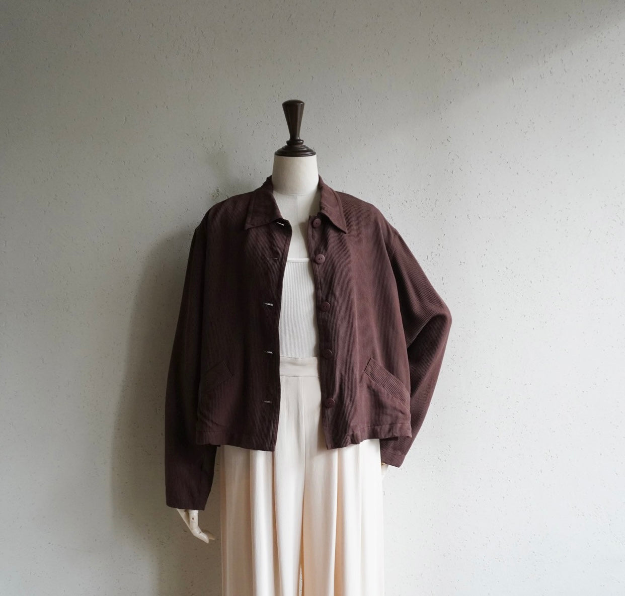 90s Silk Brown Shirt
