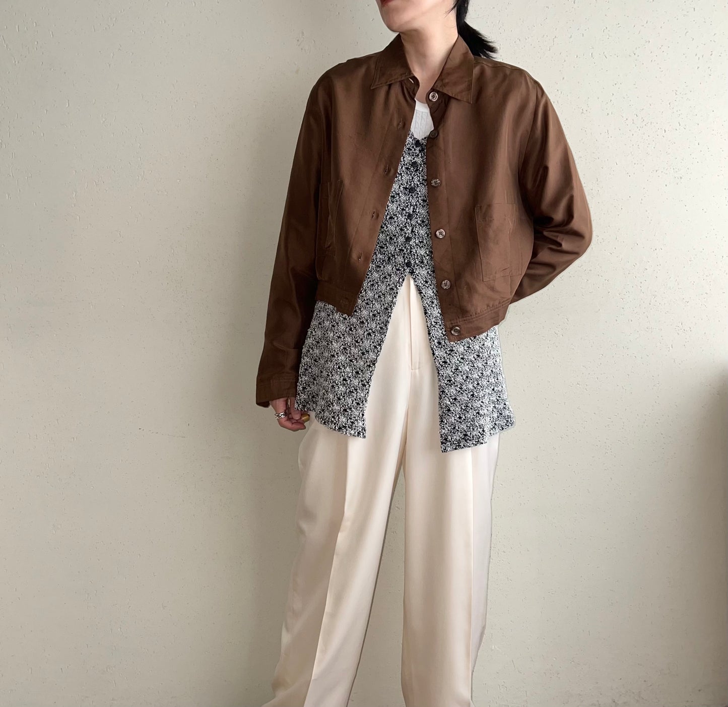 90s Silk Shirt Jacket