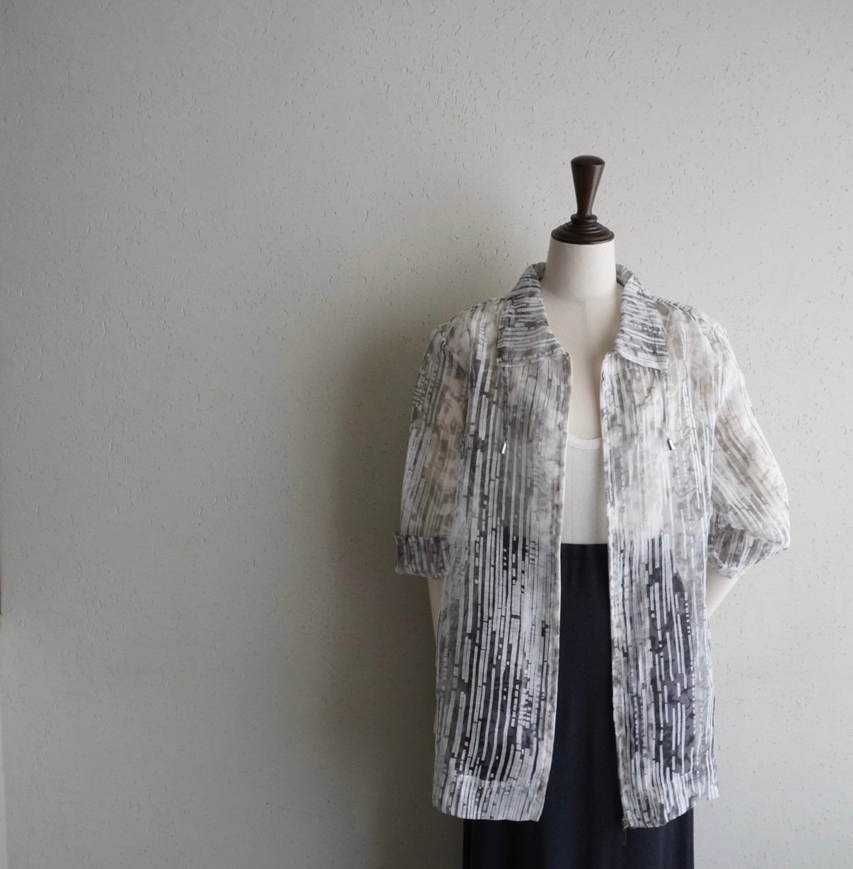 90s Sheer Zipped Shirt, Jacket