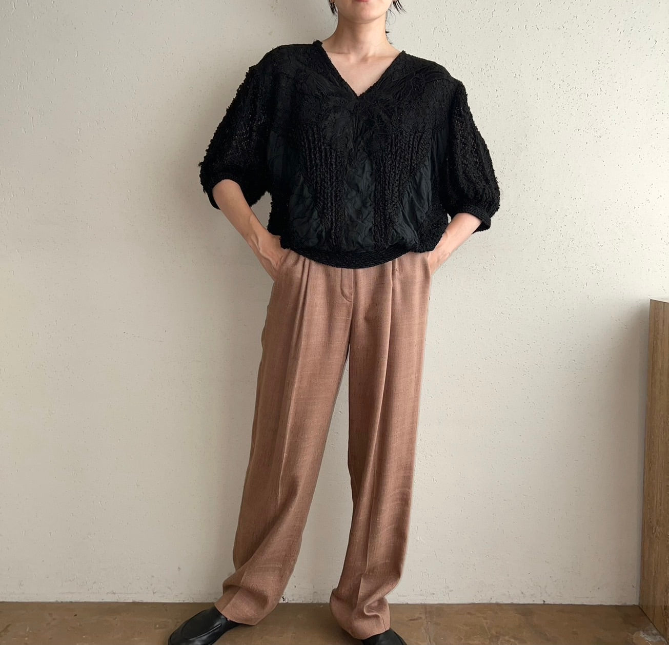 80s Design Knit Top