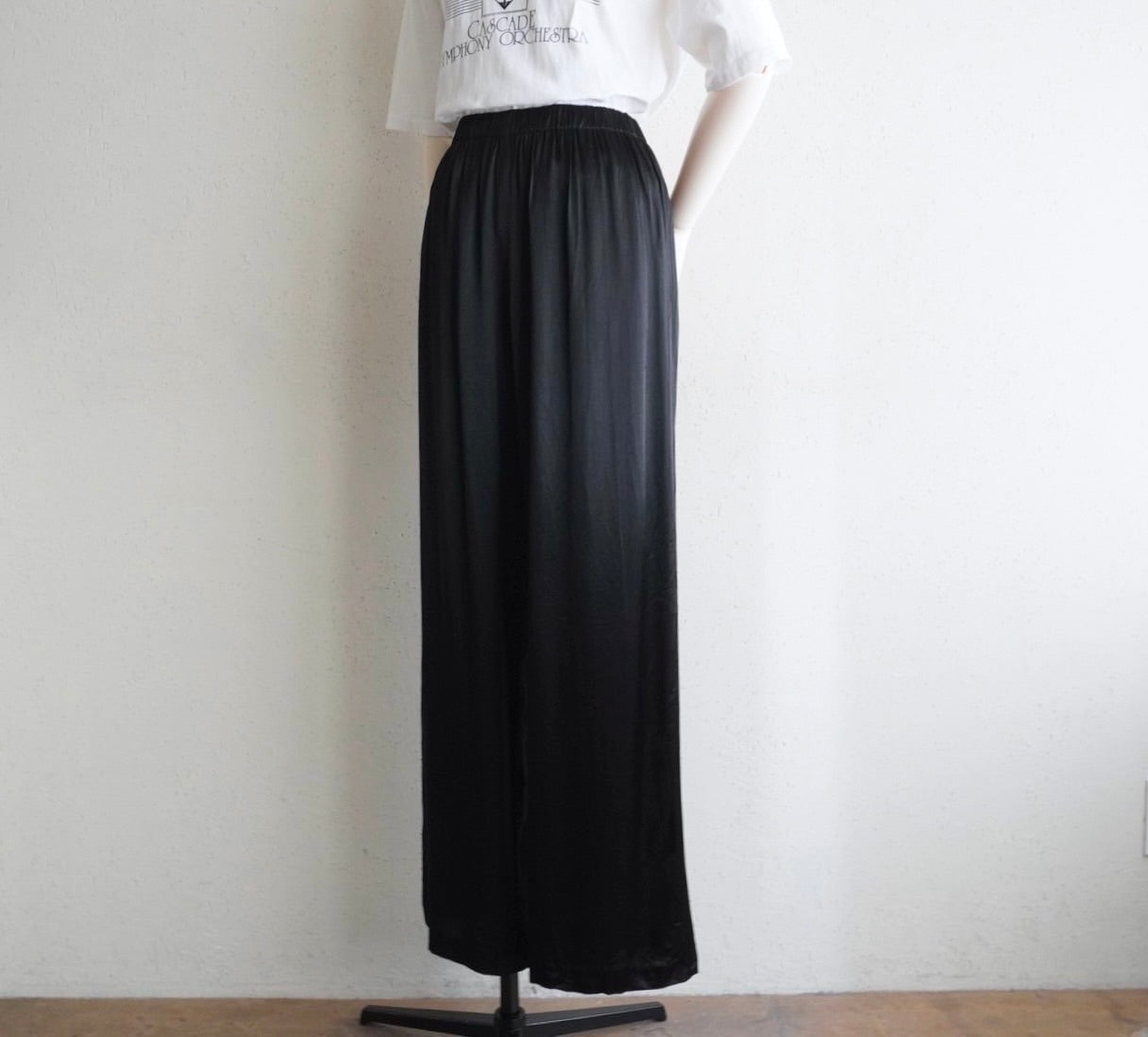 90s Black Satin Pants Made in USA