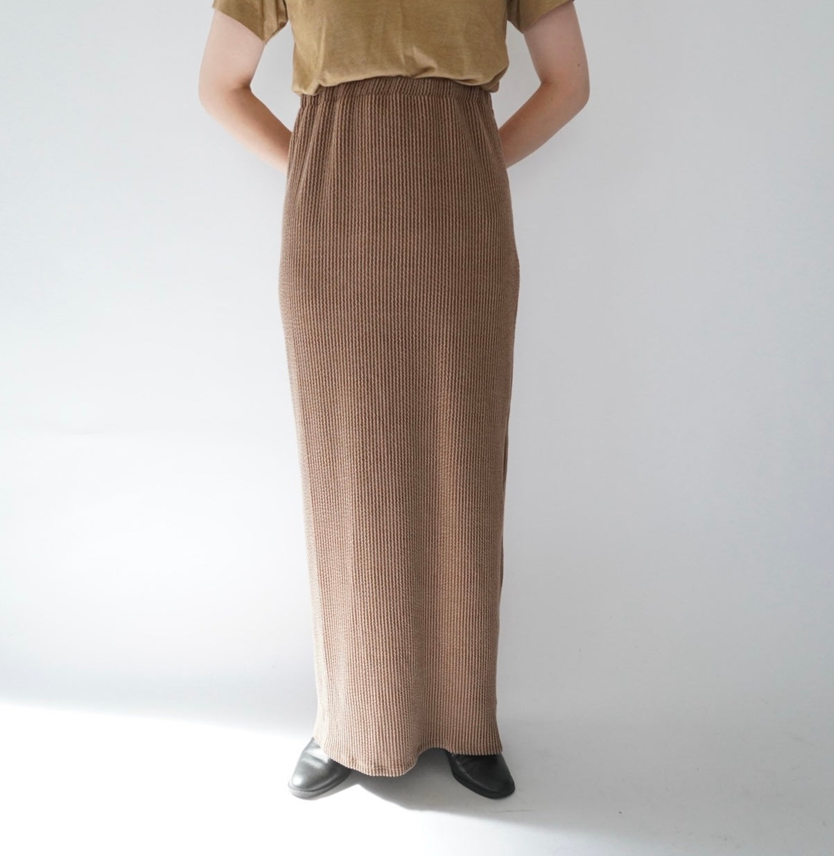 90s Ribbed Maxi Skirt