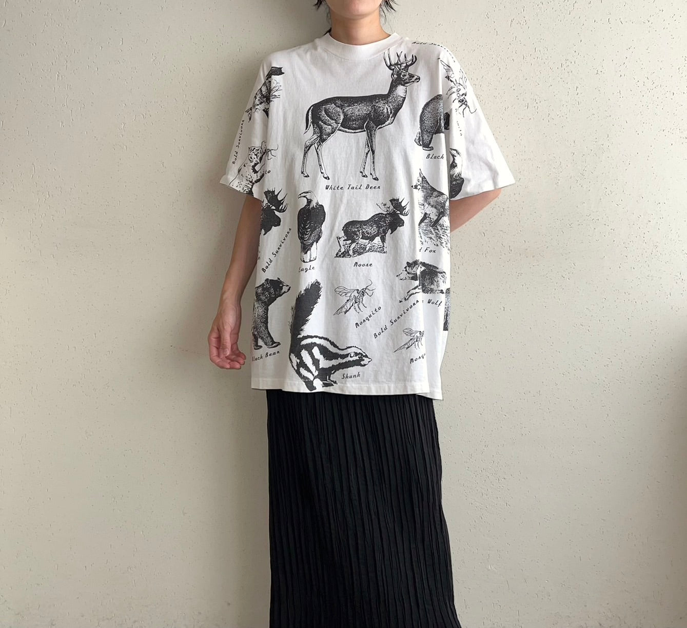 90s Animal Printed T-shirt Made in USA