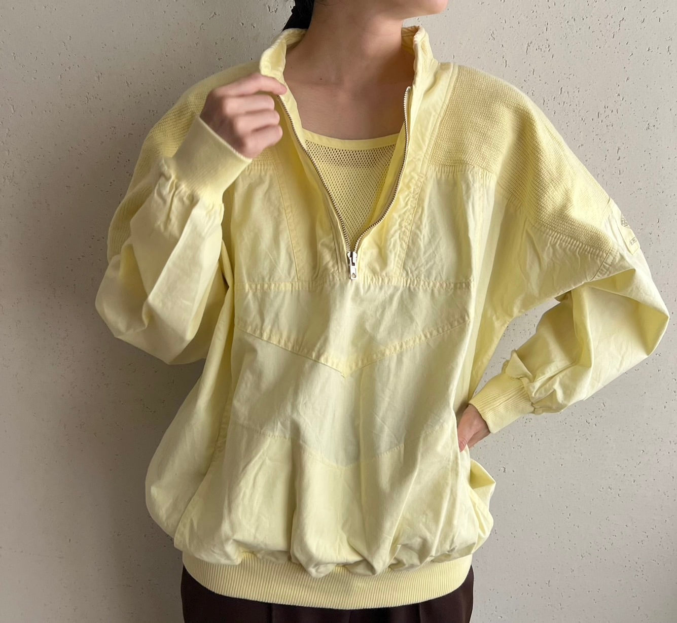 90s EURO Zipped Cotton Top
