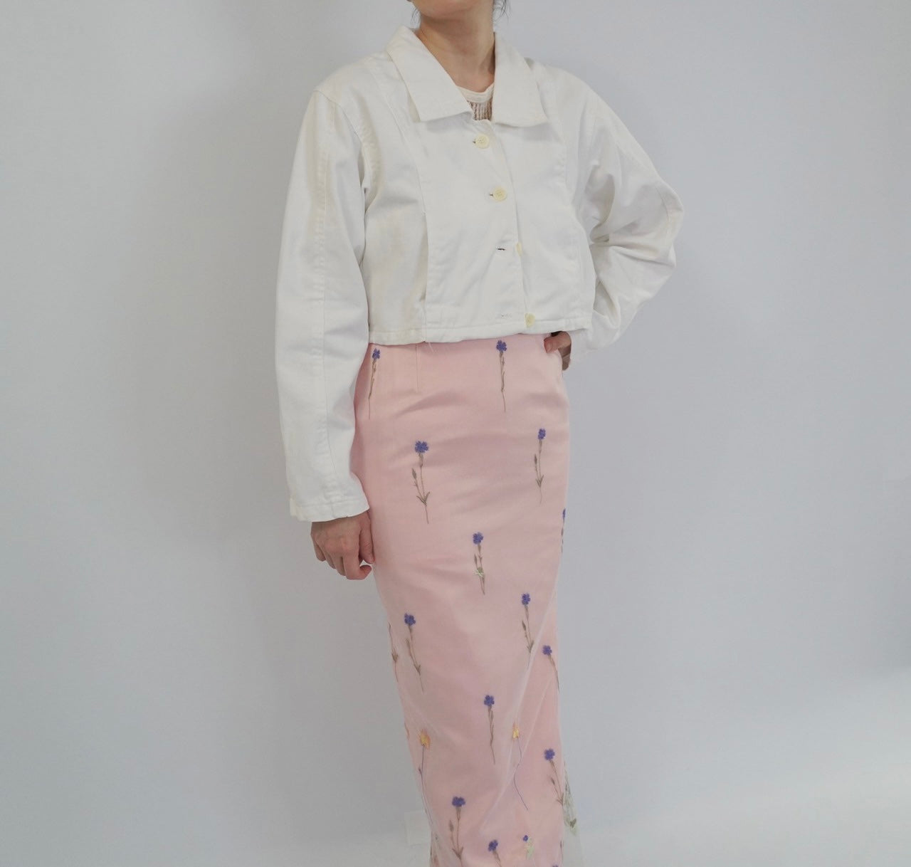 90s White Cotton Jacket