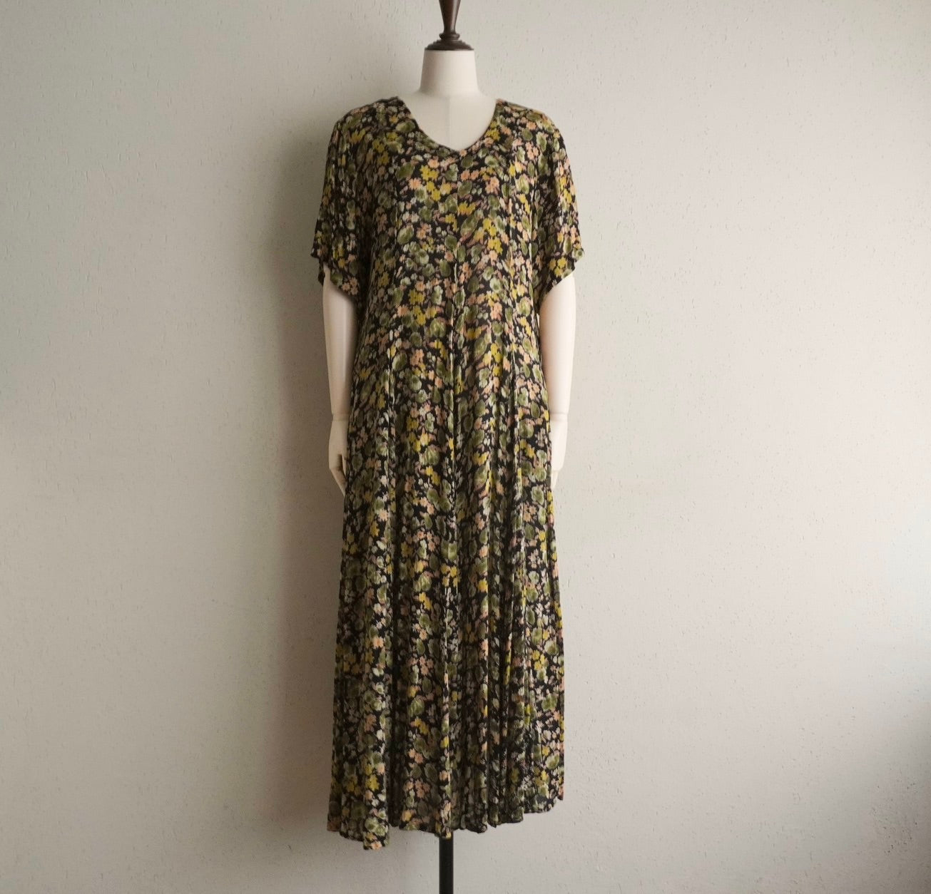 90s Printed Rayon Dress