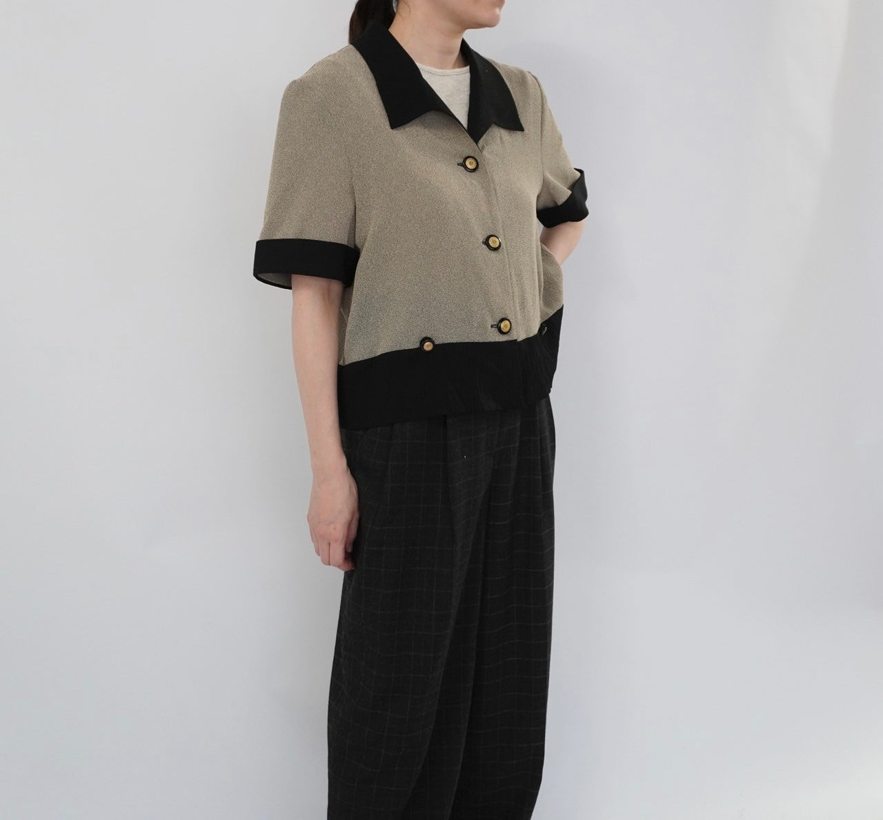 90s Two Tone Design Shirt,Jacket