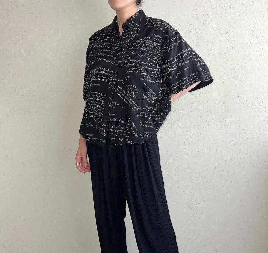 90s Printed Rayon Shirt
