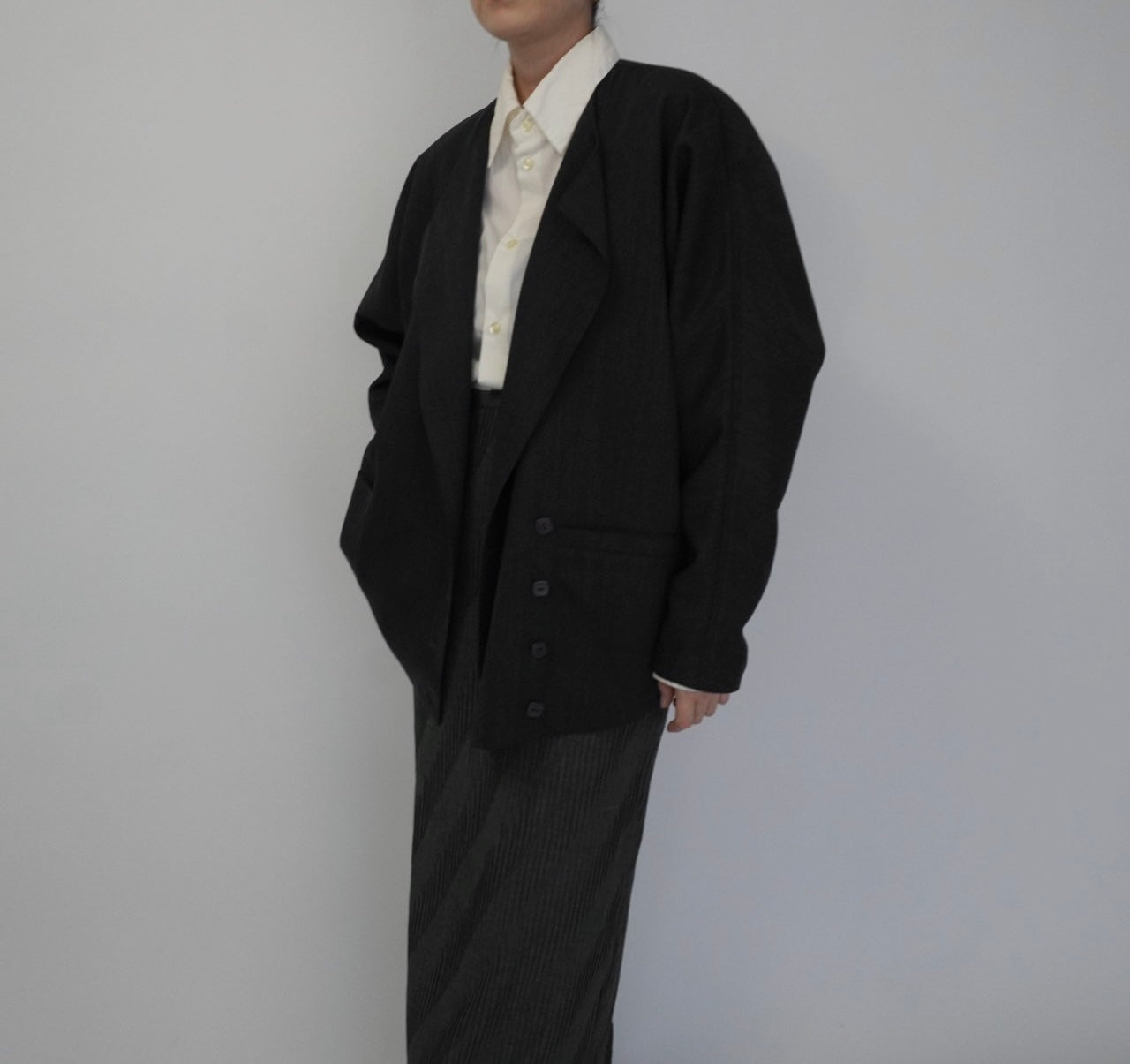 90s Design Wool Light Jacket