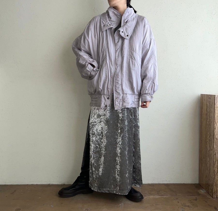 90s Velour Slit Skirt Made in USA