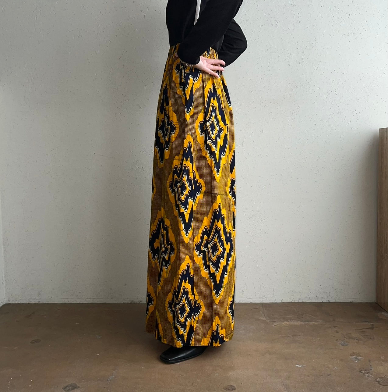 70s Printed Maxi Skirt