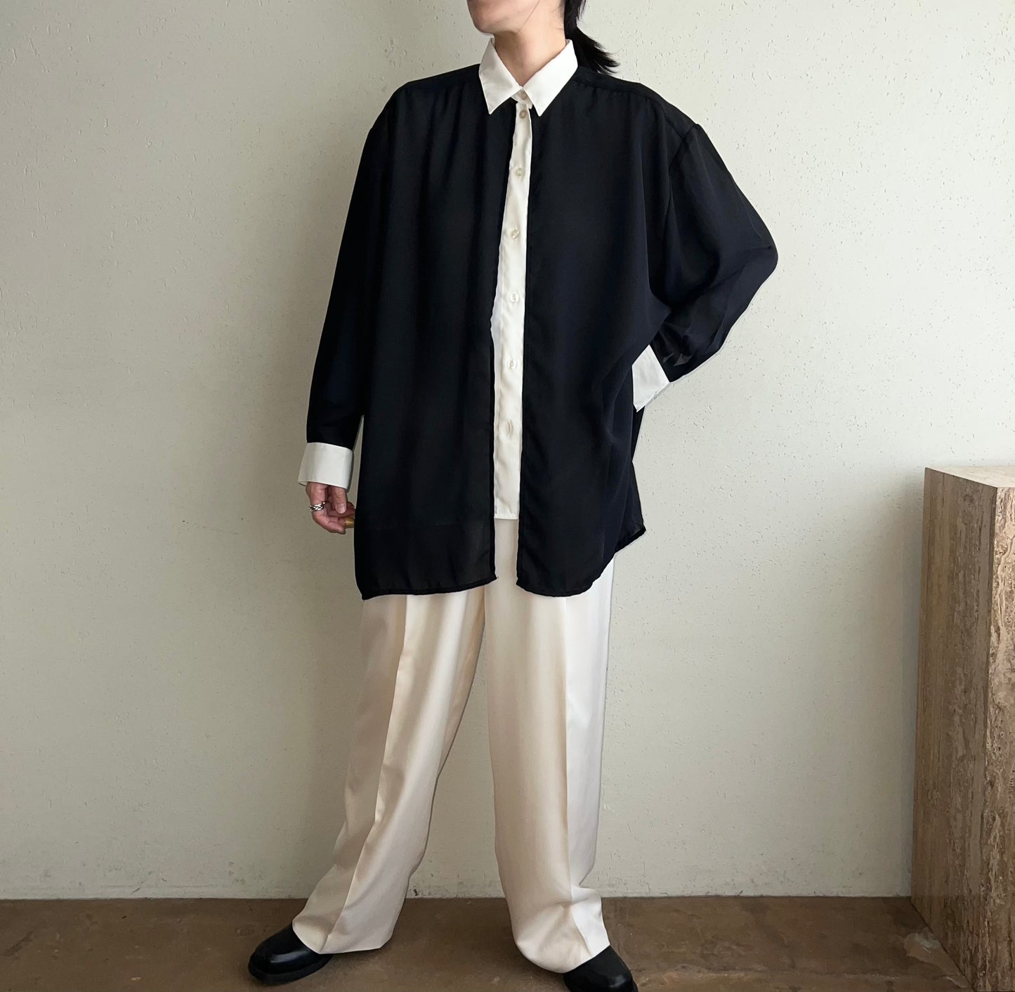 90s Black x White Shirt