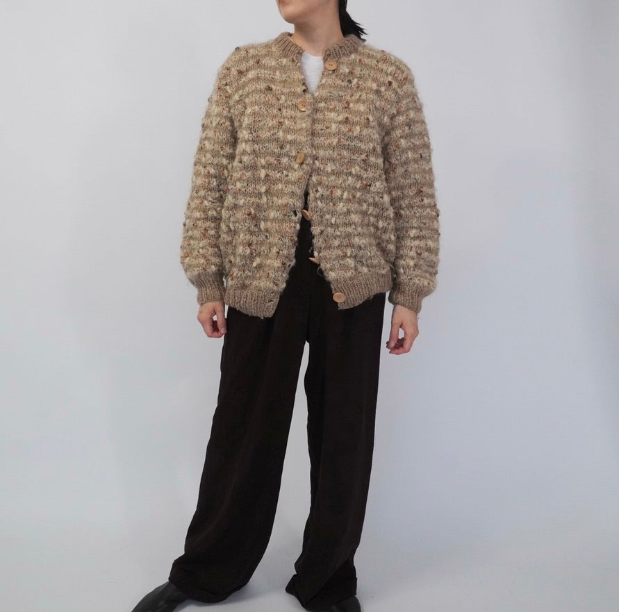 80s Mix Knit Cardigan Made in Italy