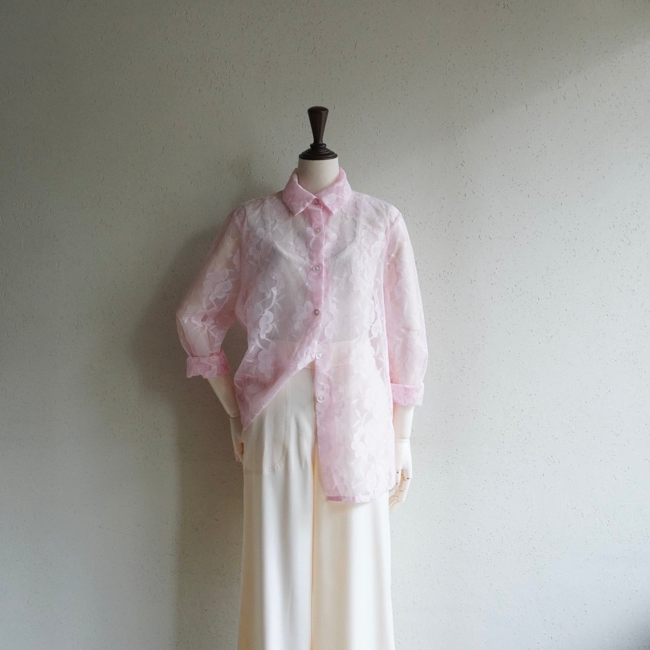 90s Sheer Design Shirt Made in USA