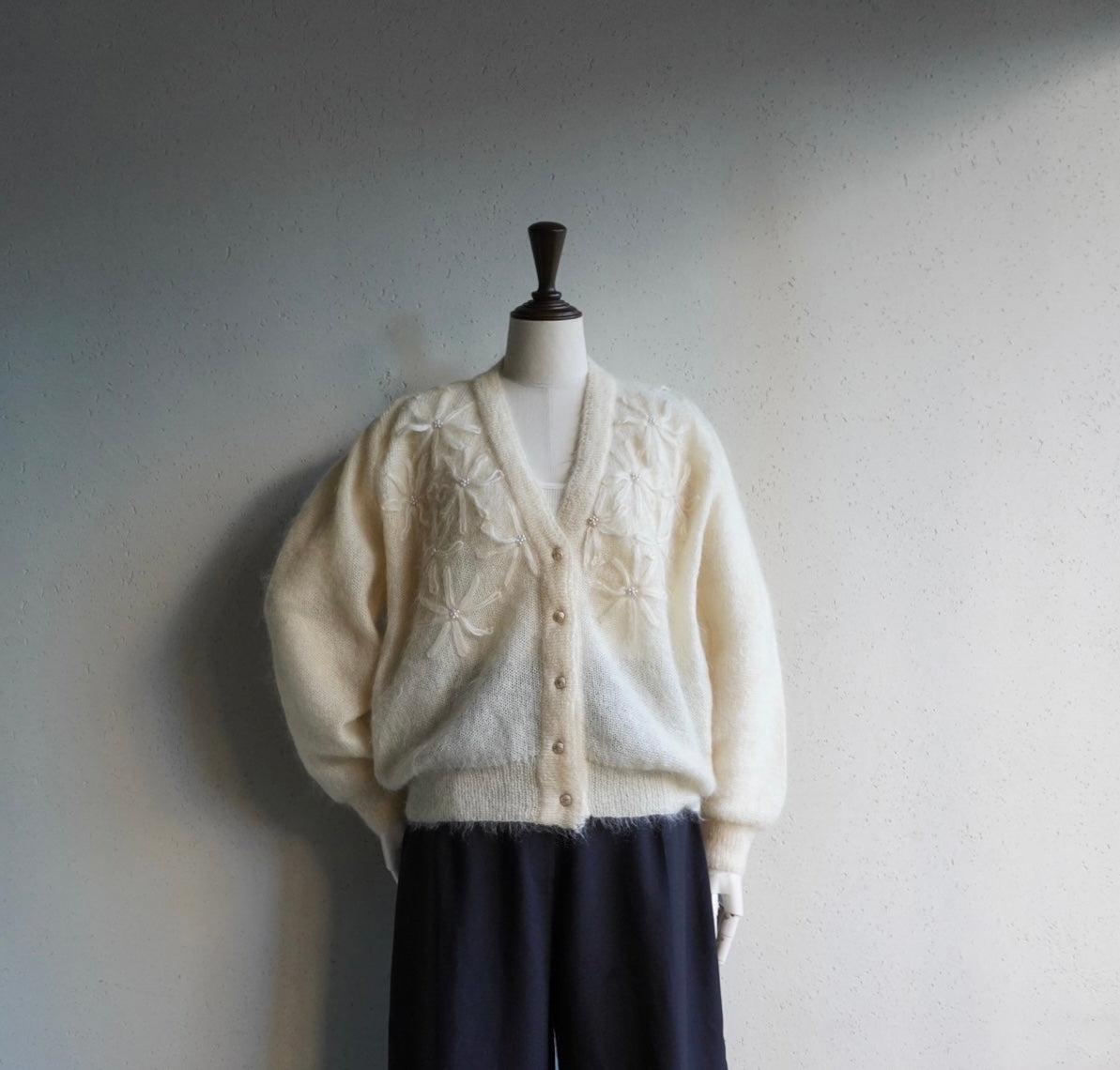 90s Design Mohair Knit Cardigan Made in Italy