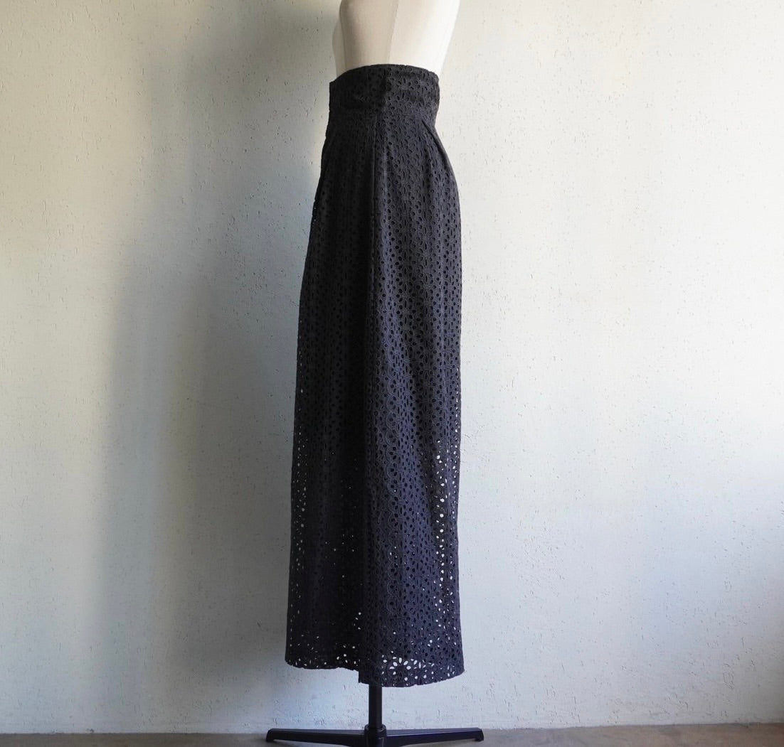 60s Cutwork Lace High Waisted Wide Pants