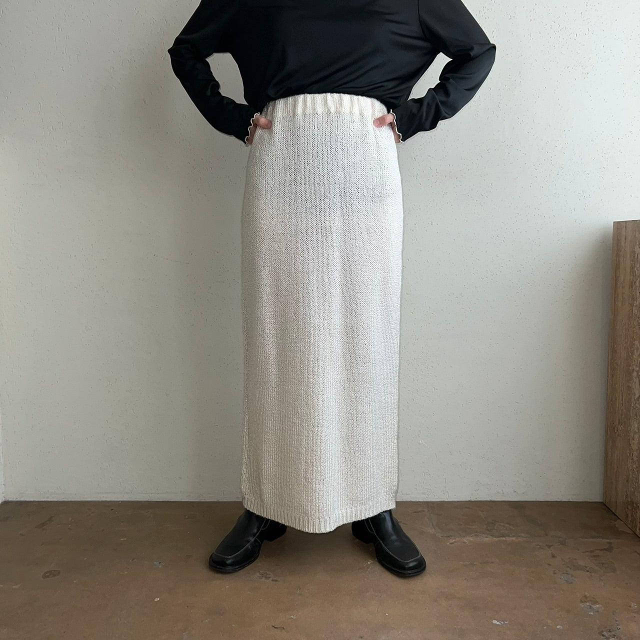 90s Hand Loomed Knit Skirt Made in USA