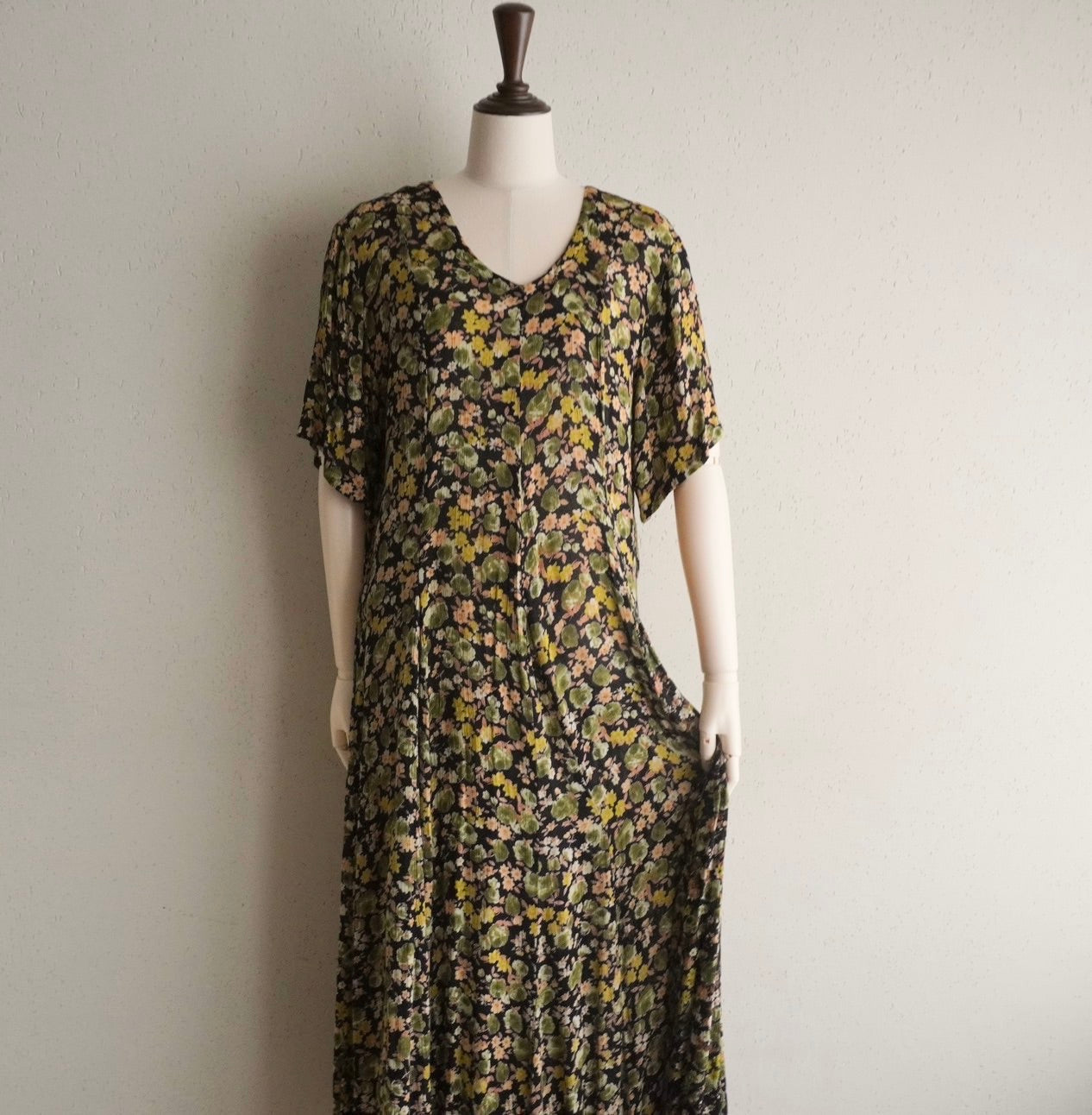90s Printed Rayon Dress