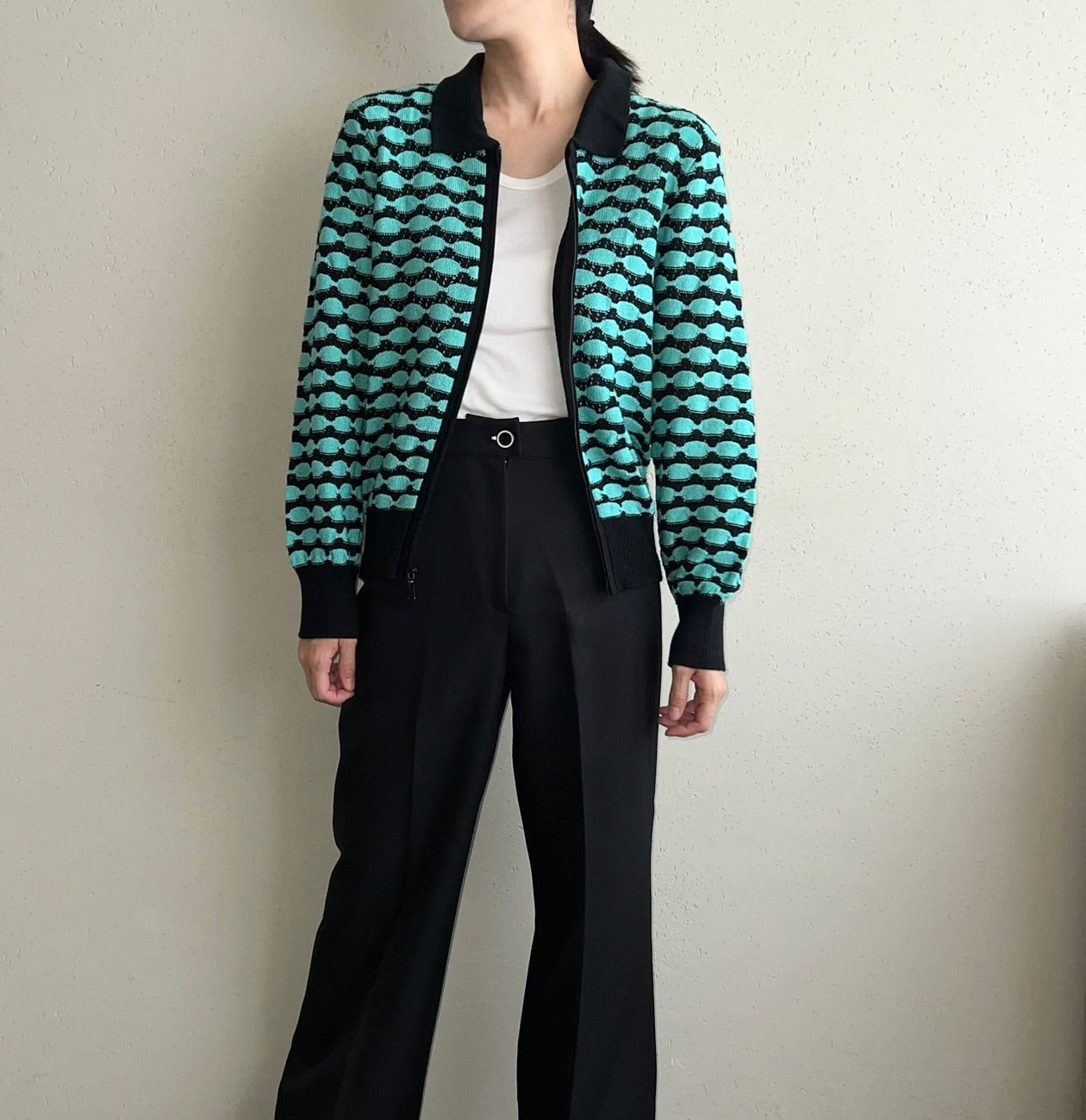 90s Zip Knit Top