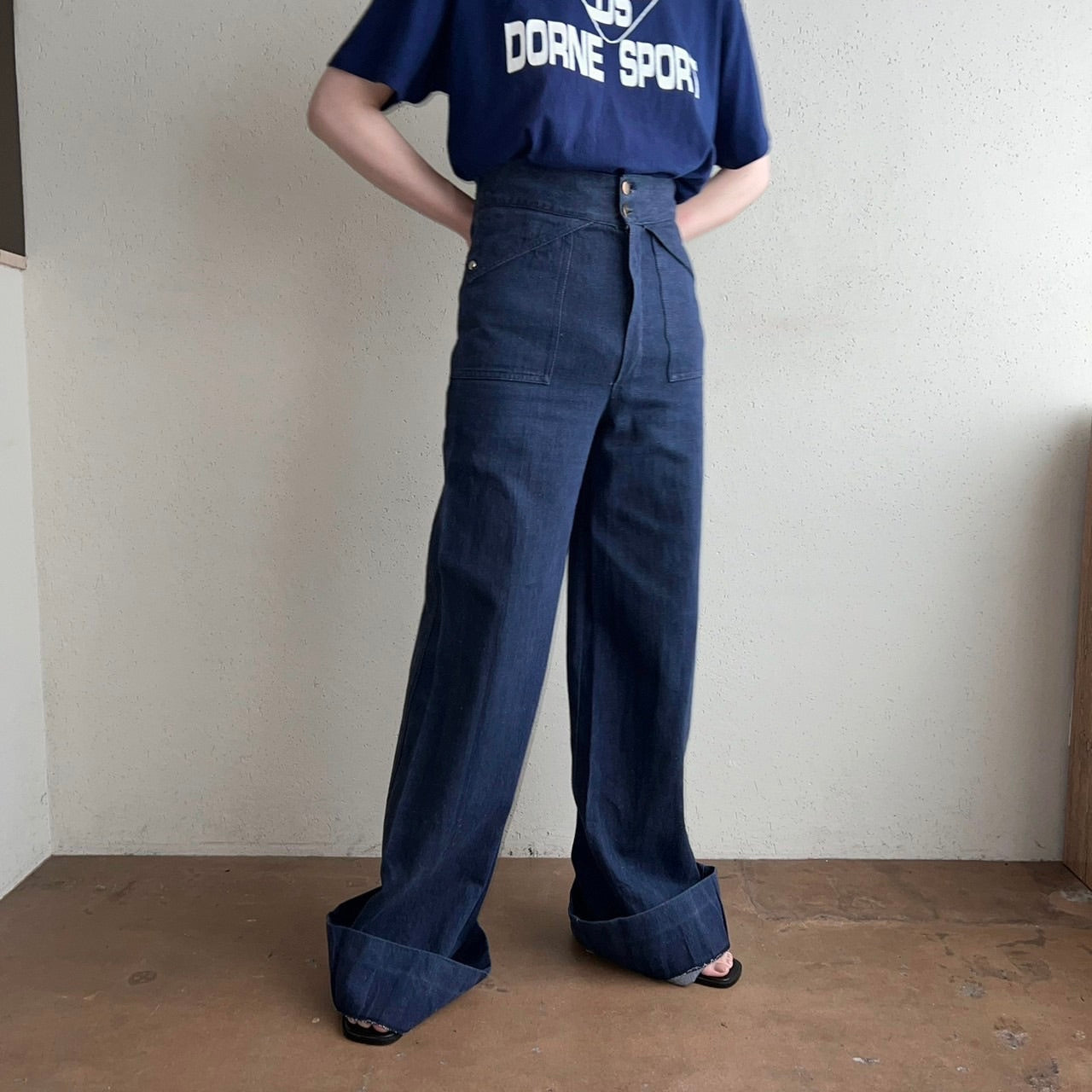 50s,60s High Waisted Denim