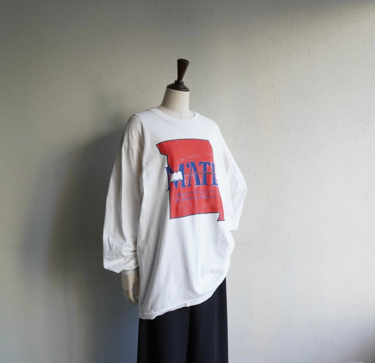 90s Printed Long T-shirt Made in USA