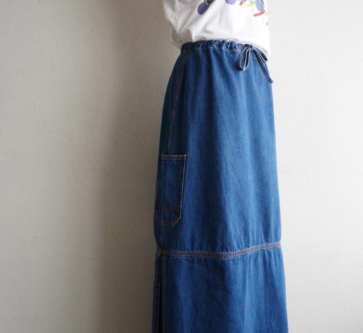 90s Denim Maxi Skirt