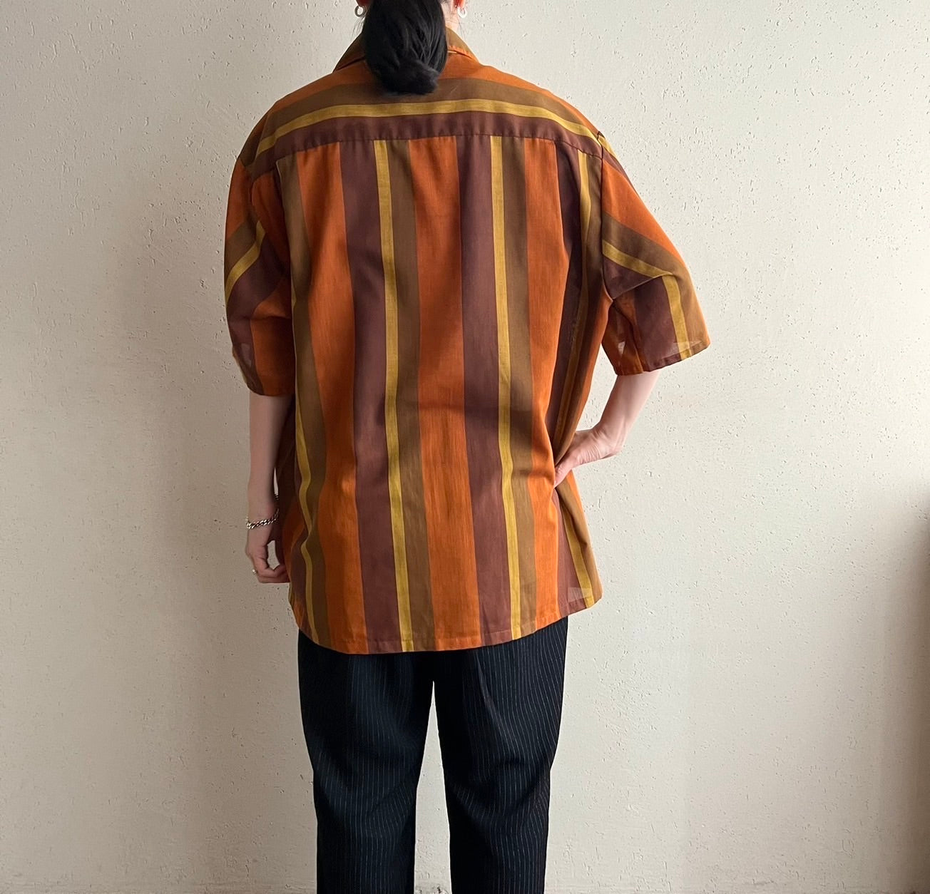 60s"TOWN CRAFT" Striped Shirt