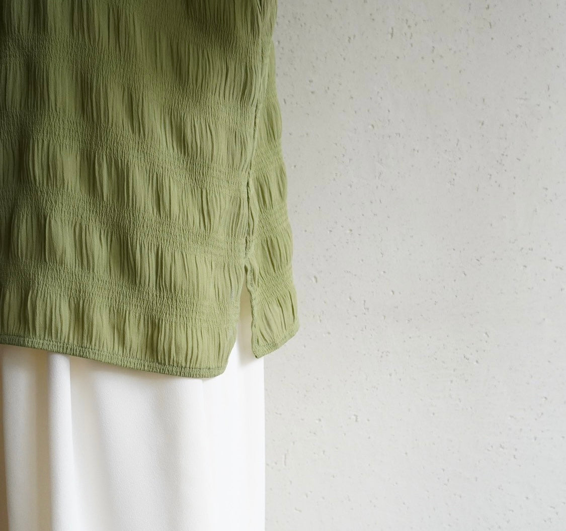 90s Pleat Green Shirt