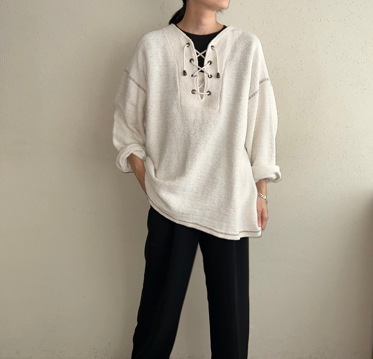 90s Lace Up Top