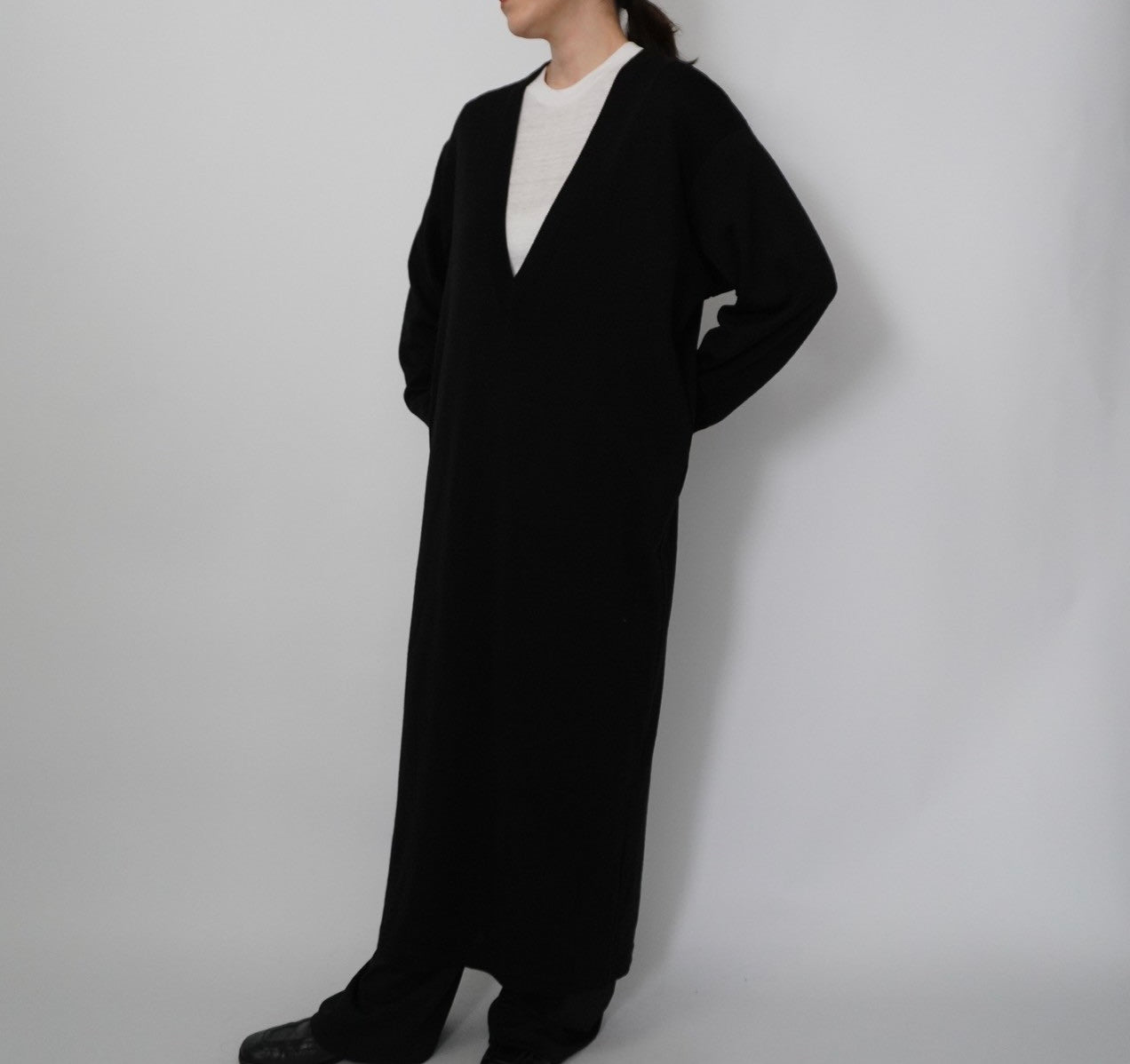 90s V Neck Knit Dress